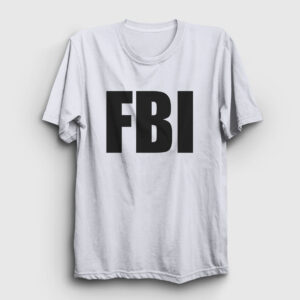 FBI Tişört beyaz