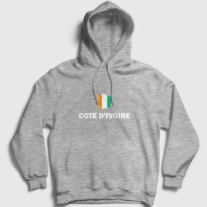 Fildişi Sahili Kapşonlu Sweatshirt gri kırçıllı