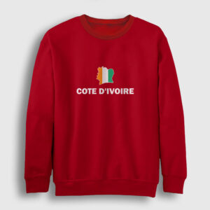Fildişi Sahili Sweatshirt kırmızı