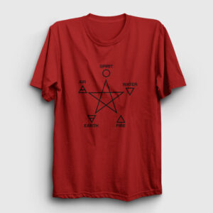Five Elements Pagan Tişört kırmızı