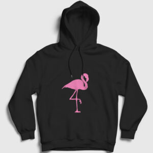 Flamingo Kapşonlu Sweatshirt siyah
