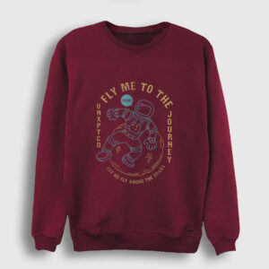 Fly Me To The Moon Sweatshirt bordo