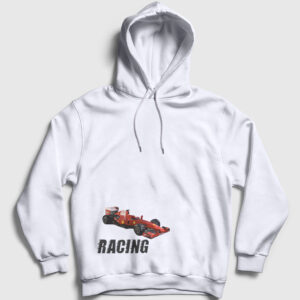 Formula Kapşonlu Sweatshirt beyaz