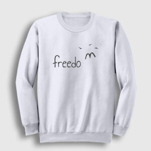 Freedom Kuşlar Sweatshirt beyaz