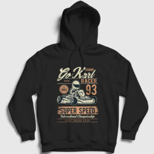 Go Kart Kapşonlu Sweatshirt siyah