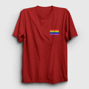 Gökkuşağı Logo Tişört kırmızı