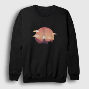 Gün Batımı Sweatshirt siyah