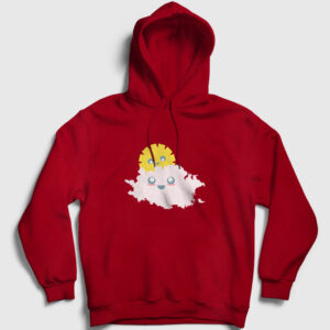 Güneş ve Bulut Kapşonlu Sweatshirt kırmızı