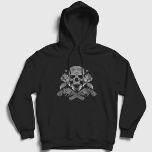 Guns and Roses Kapşonlu Sweatshirt siyah