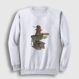Hayaletli Ev Sweatshirt beyaz