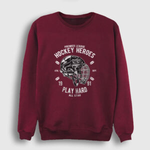 Hockey Heroes Buz Hokeyi Sweatshirt bordo