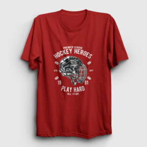 Hockey Heroes Buz Hokeyi Tişört kırmızı