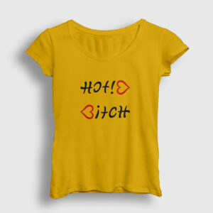 Hot Bitch Kadın Tişört sarı