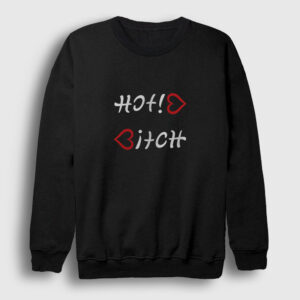 Hot Bitch Sweatshirt siyah