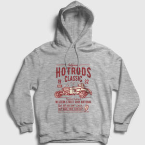 Hotrod Classic Kapşonlu Sweatshirt gri kırçıllı