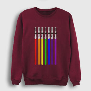 Işın Kılıcı Gökkuşağı Sweatshirt bordo