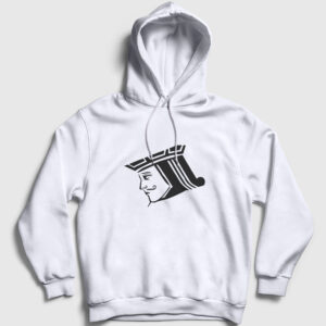 iskambil Kral Kapşonlu Sweatshirt beyaz