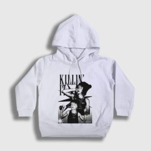 Jongseob Killin It K-Pop P1harmony Çocuk Kapşonlu Sweatshirt Beyaz