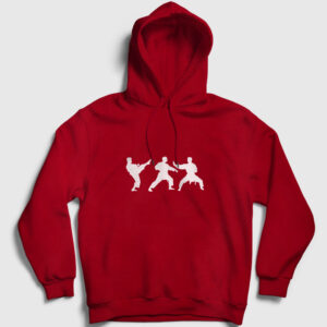 Karate Kapşonlu Sweatshirt kırmızı