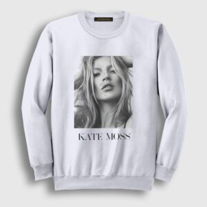 Kate Moss Model Sweatshirt Beyaz