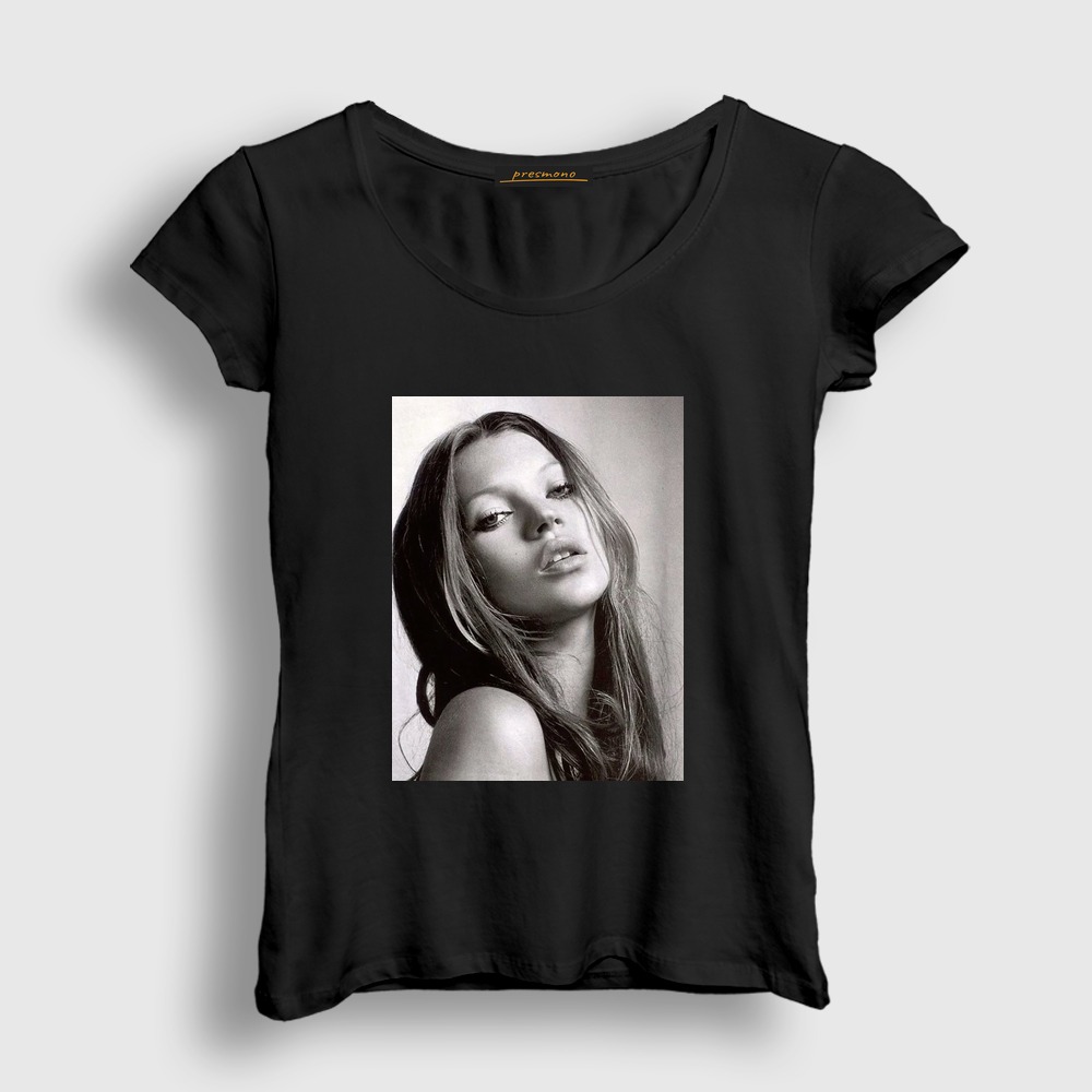 Kate V2 Moss Model Kadın Tişört Siyah