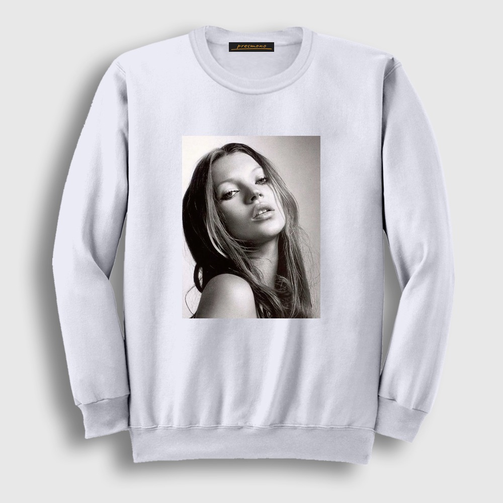 Kate V2 Moss Model Sweatshirt Beyaz