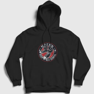 Keep It Old School Kapşonlu Sweatshirt siyah