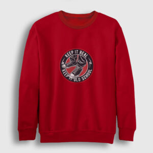 Keep It Old School Sweatshirt kırmızı