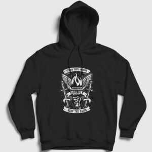 Keep The Faith Kapşonlu Sweatshirt siyah