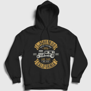 La Hotrod California Kapşonlu Sweatshirt siyah