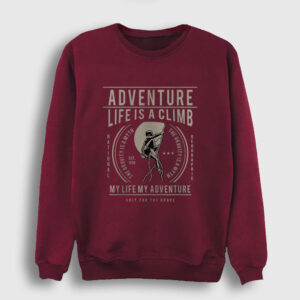 Life is a Climb Sweatshirt bordo