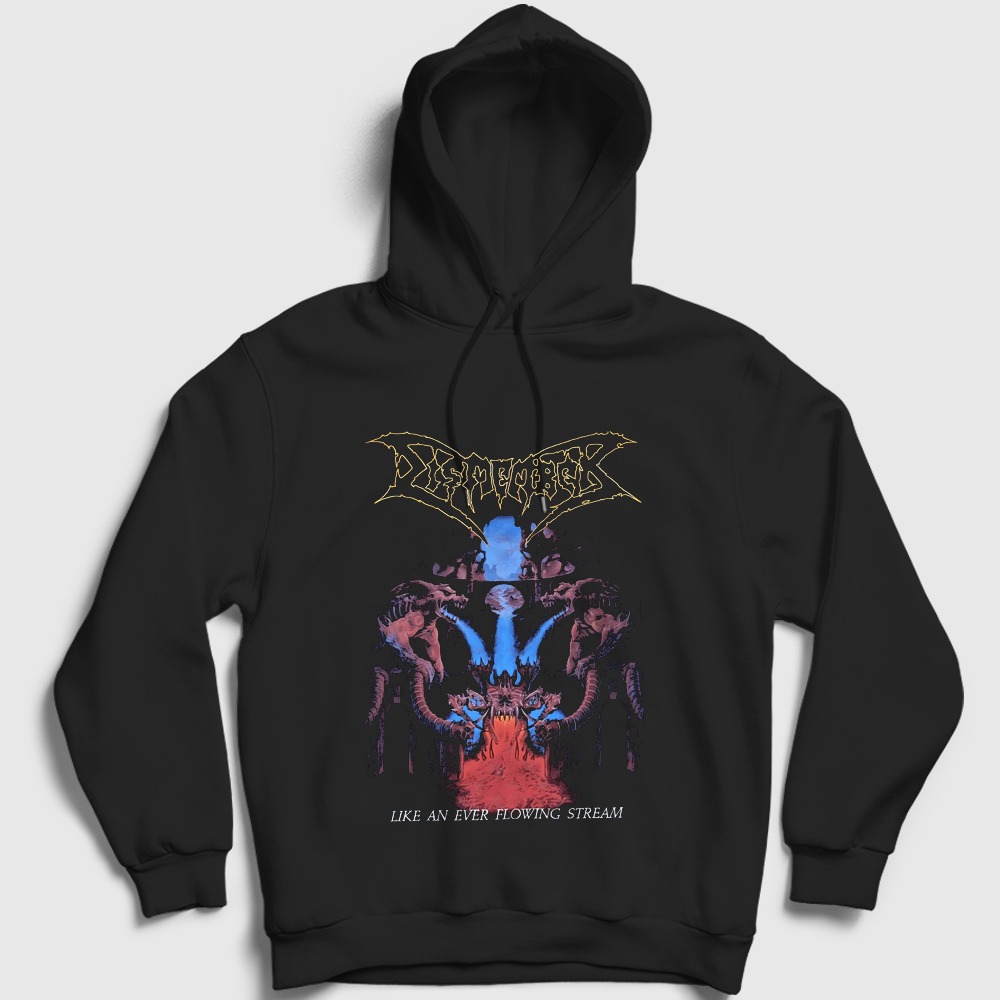 Like An Ever Flowing Stream Dismember Kapşonlu Sweatshirt Siyah
