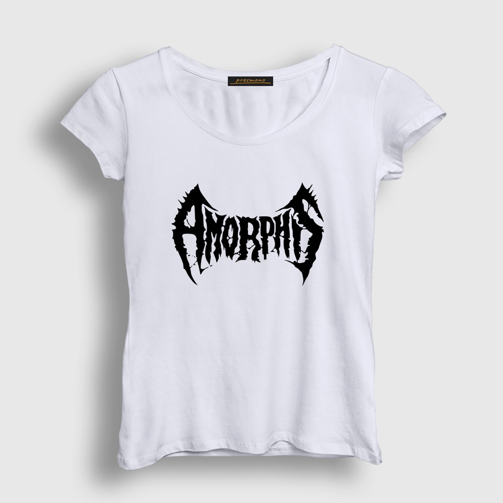 Logo Amorphis Metal Kadın Tişört Beyaz