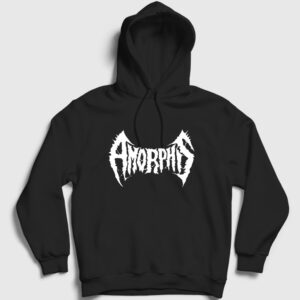 Logo Amorphis Metal Kapşonlu Sweatshirt Siyah