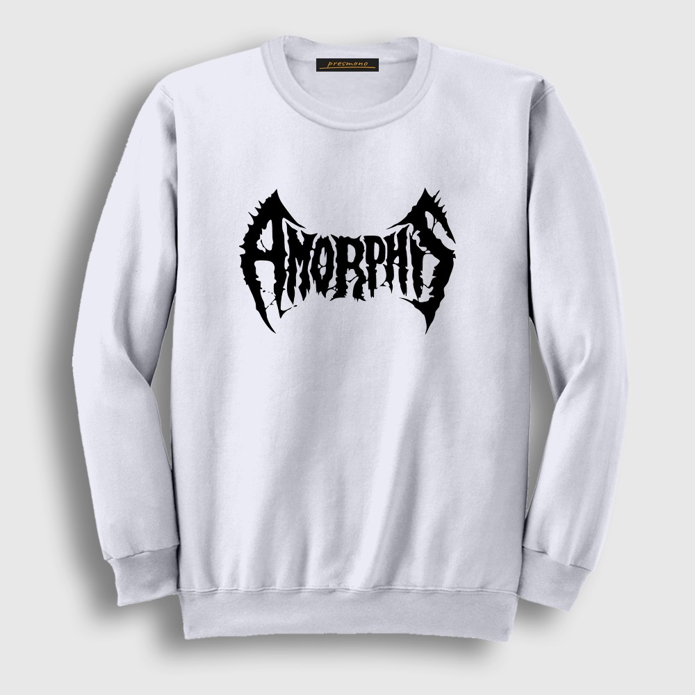 Logo Amorphis Metal Sweatshirt Beyaz