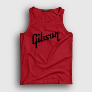 Logo Gibson Gitar Gitarist Atlet Kırmızı