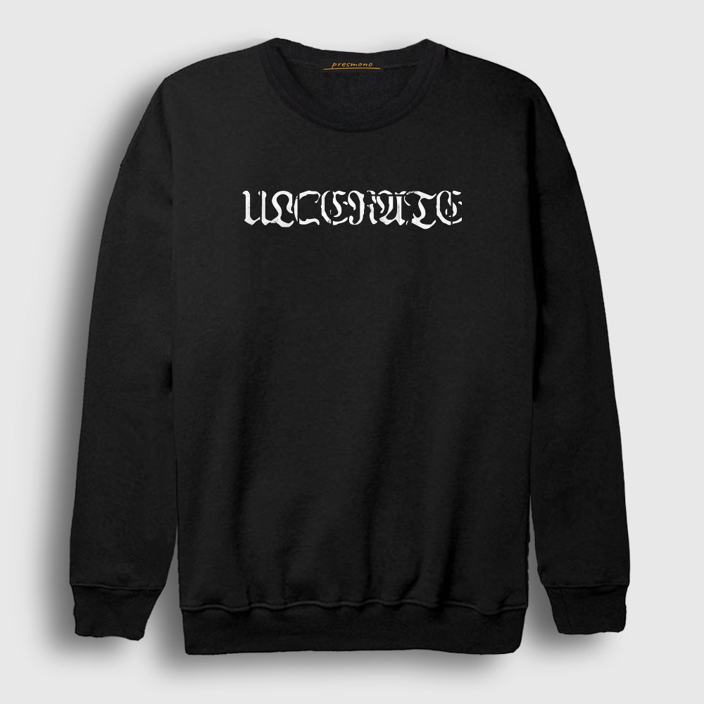 Logo Metal Ulcerate Sweatshirt Siyah