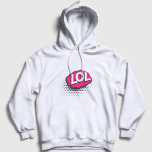 LOL Kapşonlu Sweatshirt beyaz