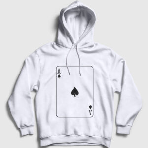 Maça As Kapşonlu Sweatshirt beyaz