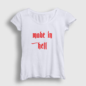 Made in Hell Kadın Tişört beyaz