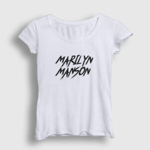 Marilyn Manson Kadın Tişört beyaz