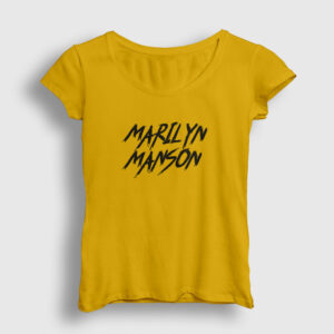 Marilyn Manson Kadın Tişört sarı