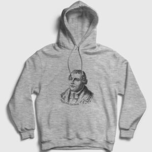 Martin Luther Kapşonlu Sweatshirt gri kırçıllı