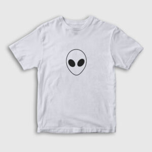 Minimal Alien Çocuk Tişört beyaz