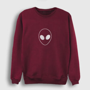 Minimal Alien Sweatshirt bordo