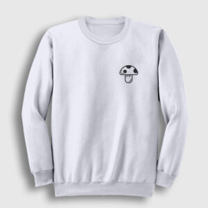 Minimal Mantar Sweatshirt beyaz