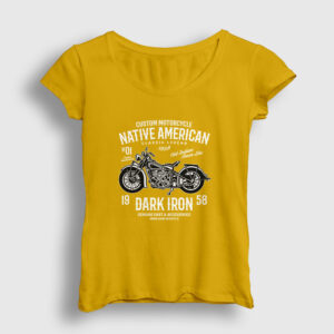 Native American Motor Kadın Tişört sarı