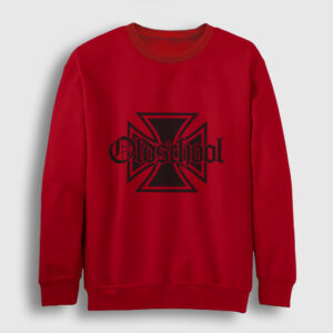 Old School Sweatshirt kırmızı