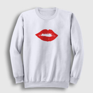 Öpücük Sweatshirt beyaz