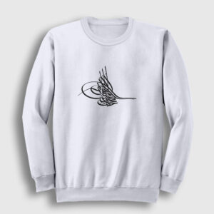 Osmanlı Tuğrası Sweatshirt beyaz